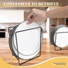 LELE LIFE 4 Pack Plate Organizer Holder, Vertical Metal Dish