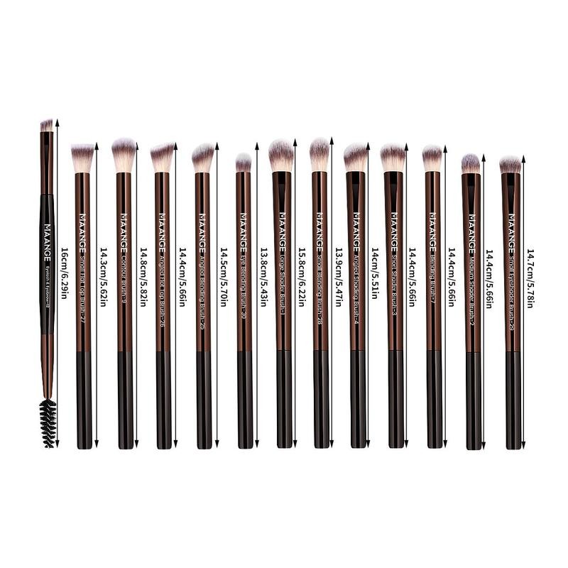 MAANGE Professional Soft Makeup Brush Set, 13pcs/set Eyelash & Eyeshadow