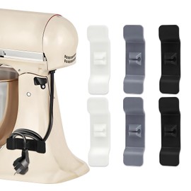 Cord Organizer for Appliances, 8 Pack Kitchen Appliance Cord Organizer Wire Wrapper Cord Holder Cable Keeper, Stick on Mixers, Coffee Maker, Pressure Cooker, Blender, Air Fryer, Grey White and Black