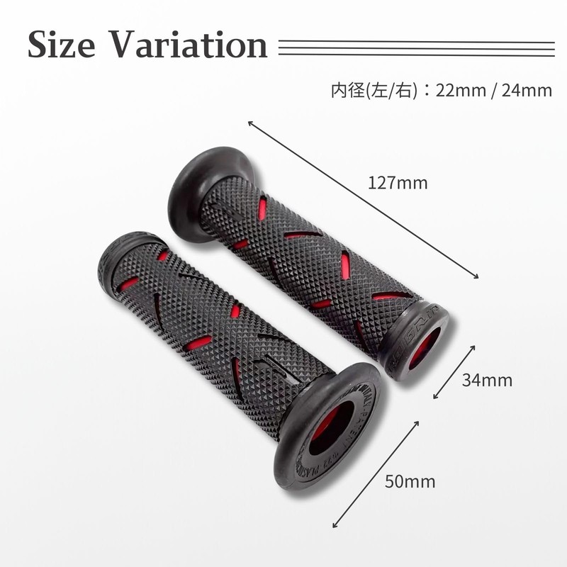 Bike Grip 22.2 Through-Type Handle Diameter φ22.2 for Motorcycles, Handle