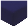 Sleepdown Jersey Melange Navy Fitted Sheet Warm Cosy Easy Care