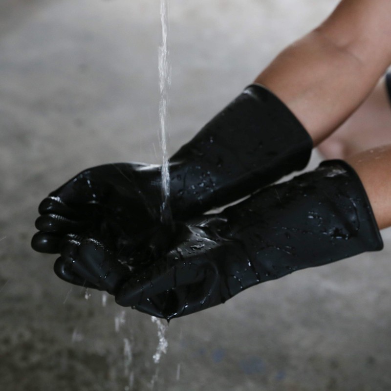HHPROTECT Chemical Resistant Gloves,Waterproof Reusable Dishwashing Household Cleaning Protective Safety