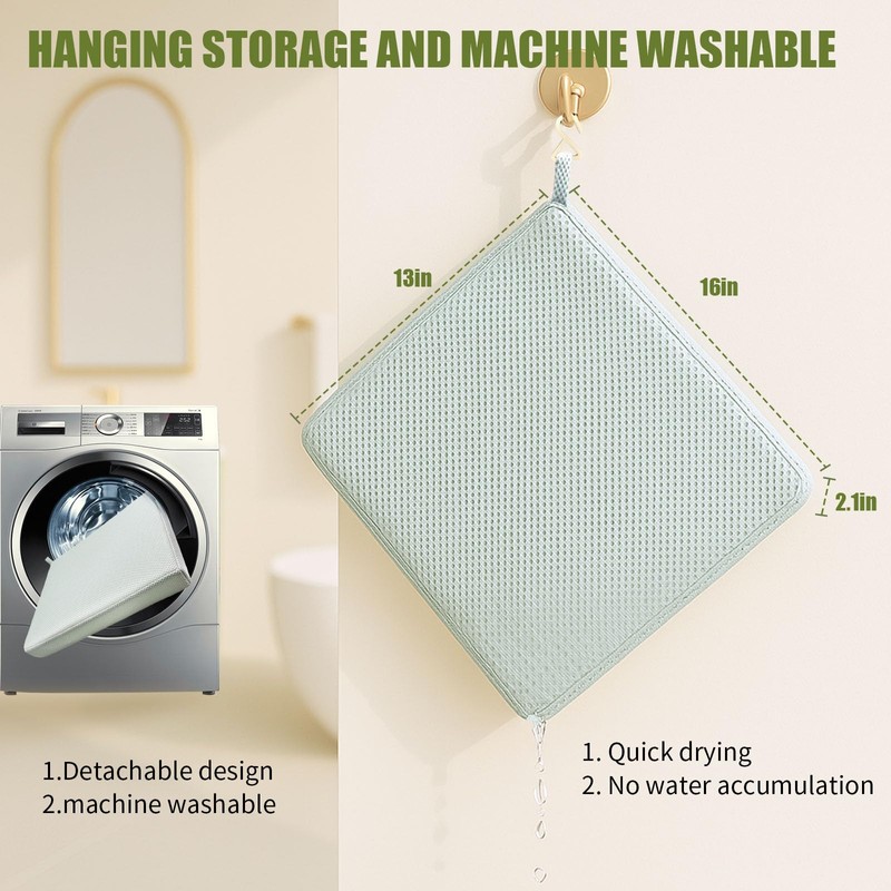 Gwremzlox Shower Seat Cushion,Thickened Shower Chair Cushion 4D Air Fiber