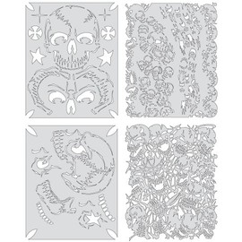 Iwata-Medea Artool Freehand Airbrush Templates, Return Of Skullmaster Mini
