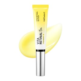Cell Fusion C Toning C Vita-Retinal 5% Eye Cream 0.7 fl oz (20 ml) [Pure Vitamin C Blend, Spots, Bears, Eye Swelling Care, Resilient, Lifting, Hypoallergenic, Korean Cosmetic]