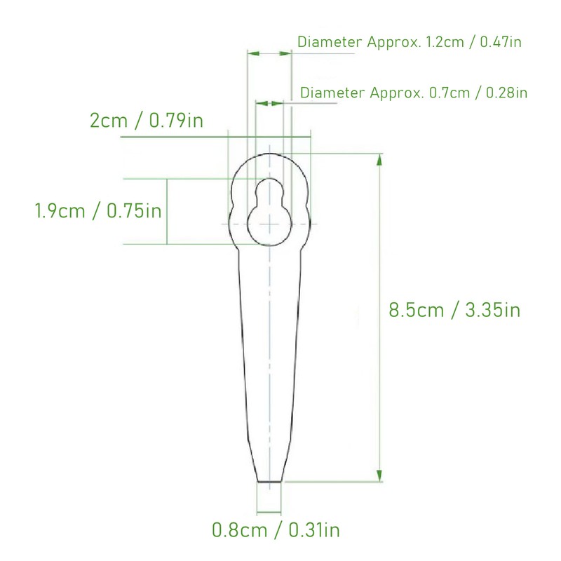 10 Pcs Lawn Mower Metal Blade Replacement Mowing Blade for