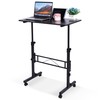 Standing Desk Adjustable Height, Mobile Stand Up Desks with Wheels