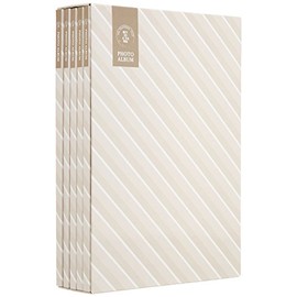 ナカバヤシ ポケットアルバム5冊組 ストライプ ベージュ 5PL-270-33-V