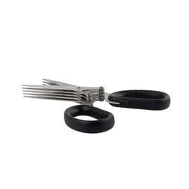 Ideen mit Herz Fringe Scissors with 5 Blades | Stainless Steel | 19 cm x 8 cm | Includes Cleaning Comb | Craft Scissors, Herb Scissors