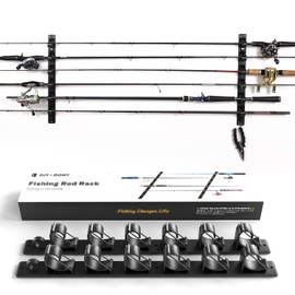 OJYDOIIIY Wall Mount Fishing Rod Holders,Horizontal/Ceiling Fishing Pole Storage Rack for Garage