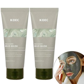 KOEC Recovery Mud Mask, Relief Mud Mask for Face & Body, Deep Cleansing & Hydrating Clay Mask, Deep Pore Cleanser Oil Control Wash Off Body Mud - Quantity: 1 count
