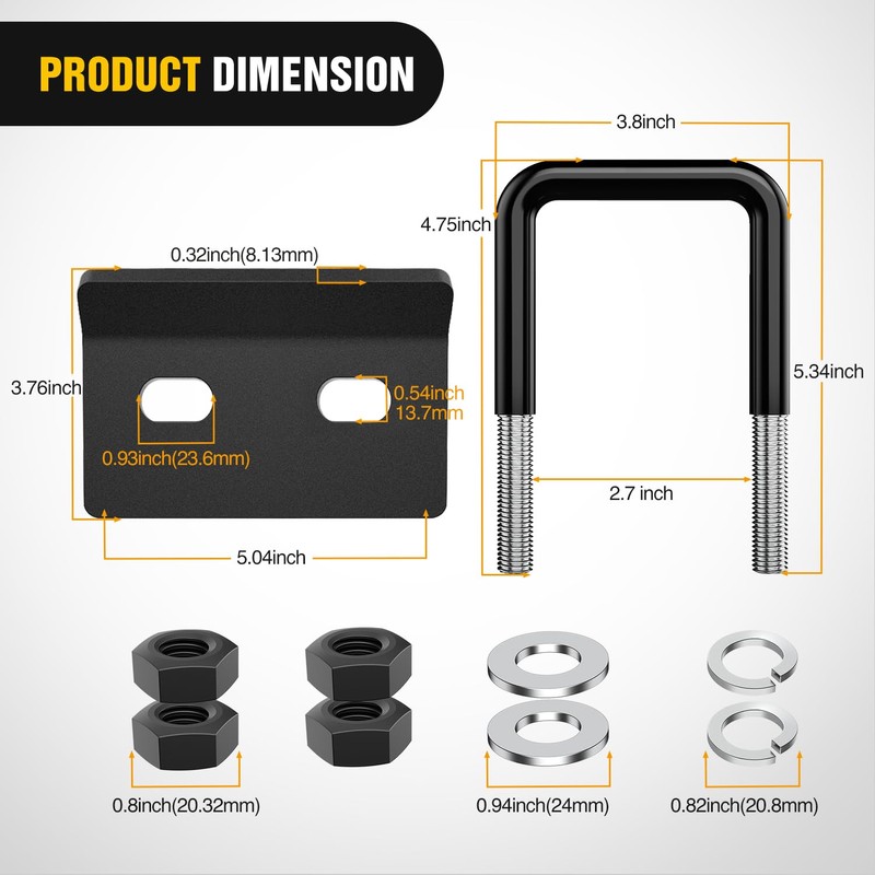 Nilight Trailer Hitch Tightener for 2 1/2 Inch Trailer Hitches