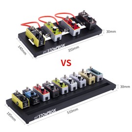 ENO MUSIC Ex Stompbox Mini Pedalboard Case, Portable Aluminum Alloy Guitar Effects Pedal Board with Soft Bag Sets Including Mounting Tape and Cable Ties/Pedals Accessories (20")