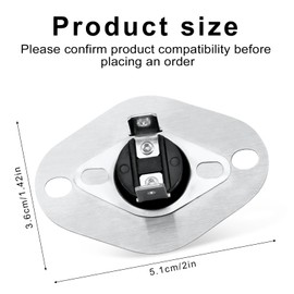 20162904 Primary Limit Switch for Goodman Furnace, Metal High Limit Control Switch Furnace Replacement Parts for Goodman Furnace, Replace L40-524