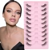 Sixstarhair Half Lashes Natural Looking Cat Eye Lashes with Clear