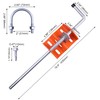Qlvily 17-Inch Heavy Duty Gate Anchor Cane Bolt, Spring Loaded