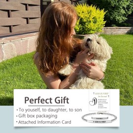 GOD IS FIRST BRACELET, GOD IS FIRST IM SECOND Inspirational Beaded Bracelets Stainless Steel Band Square Tubes Engraving Cross Bible Verses Christian Faith Jewelry Gifts For Women Men (God Is First)