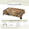 LORCARVIS Leopard Floral Tablecloths Leopard Rose Polyester Rectangle Table Cloth