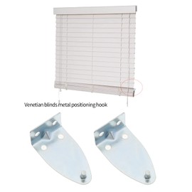 VGOL 8pcs Hold Down Brackets Metal Blinds Bracket with 16pcs Screws Blind Bottom Rail Holder Clip Replacements for Horizontal Blinds and Windows Shades