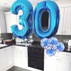 40 Inch Number 50 Foil Balloons Set, Blue 50th Birthday