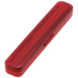 Skater CAC1AAG-A Chopsticks, 7.1 inches (18 cm), Spoon and Chopsticks Case, Slim Combination Set, Antibacterial, Cherry Red, For Adults