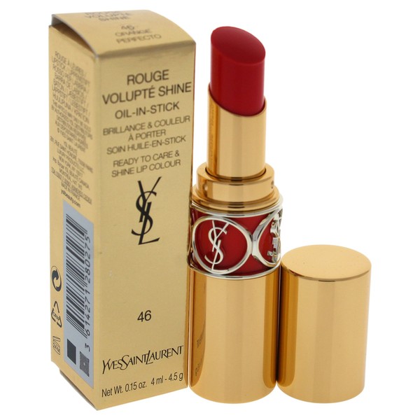 Yves Saint Laurent Rouge Volupte Shine Oil-in-stick Lipstick, Orange Perfecto, 0.15 Ounce
