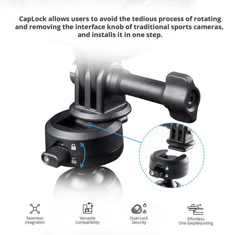 PGYTECH CapLock MantisPod Z, Video Vloggingd for DJI OSMO Action