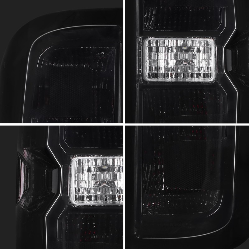 MAYELLO Smoked Black Halogen Tail Lights for 2014-2019 Chevy Silverado
