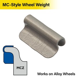 Myers Tire Supply - Hofmann Clip-On MC-Style Wheel Weights, 1/4oz, 0.25oz, Gray, Zinc, for Cars, Trucks, Motorcycles, and SUVs, 25 Pieces, 1 Box