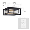 Design House 589234-BLK Hartbrook Outdoor LED Ceiling Light with Clear
