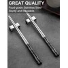 FOFAYU Metal Reusable Chopsticks 2 Pairs Titanium Plated Stainless Steel