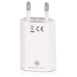 Wicked Chili Ultra Slim Pro Series USB Power Supply for Bluetooth Speaker 1000 mA White