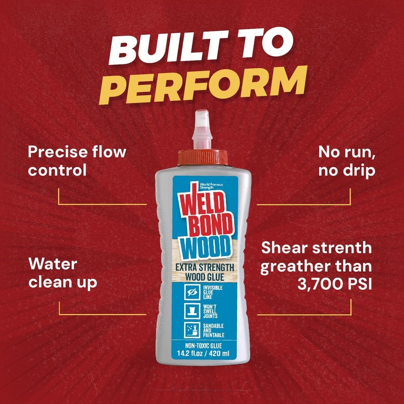 Extra Strength Wood Glue for Woodworking, Furniture Repair, Crafts, Carpentry,