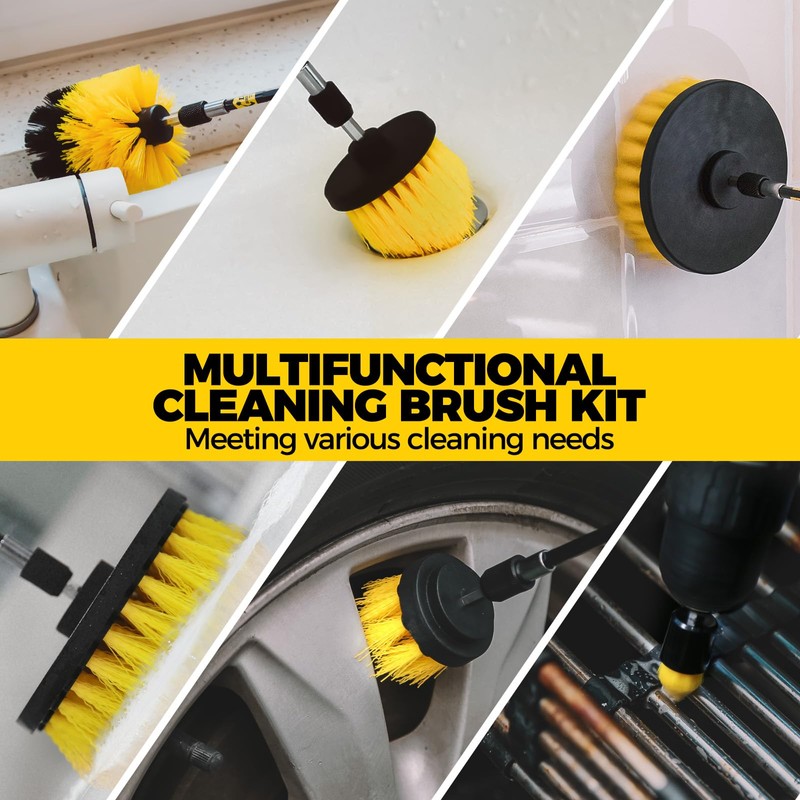 Holikme 40 Piece Drill Brush Attachment Set Scrub Pads Scouring