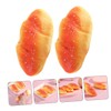 KOMBIUDA 2Pcs Slow Rising Bread Decompression Realistic Squishy Food Model