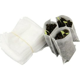 Bolsas de cultivo de vivero, grandes, biodegradables, no tejidas, bolsas de cultivo de plántulas, bolsas de semillas para plantar clones de corte de plántulas, bolsas de vivero de plantas (12 x 15 cm)