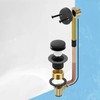 Matte Black Bathtub Drain Tip-Toe Tub Trim Set with Two-Hole