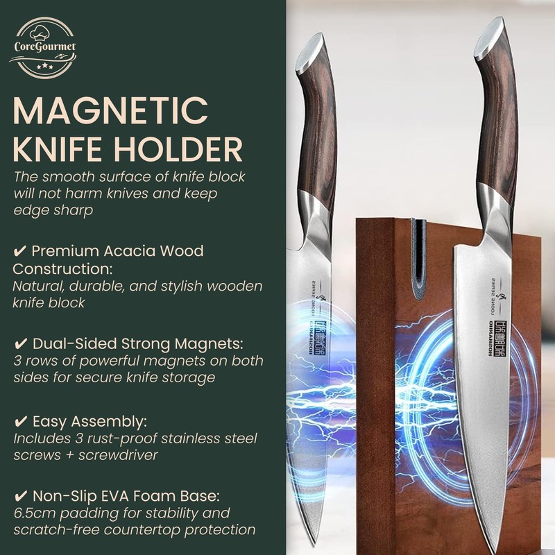 magnetic knife holder with knife sharpener