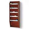 Wooden Mallet 5-Pocket File Holder, Letter Size, Mahogany