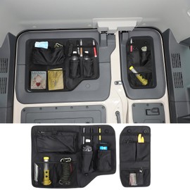 Hudiriy Car trunk storage box Compatible with Ineos Grenadier 2020 -2024O xford cloth Tailgate Window Storage Bag Organizer Accessories (Black)