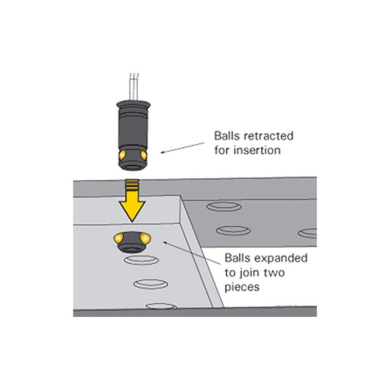 BuildPro Fixed Length Ball Lock Bolt (1.1" Capacity), T55015, BuildPro