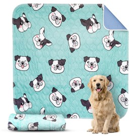 Dry Paws Washable Dog Pee Pads - Waterproof & Reusable Puppy Pads - Durable & Ultra Absorbent Dog Pee Mat with Bulldog Design - Perfect for Training & Comfort - 32" x 35" Large (L)