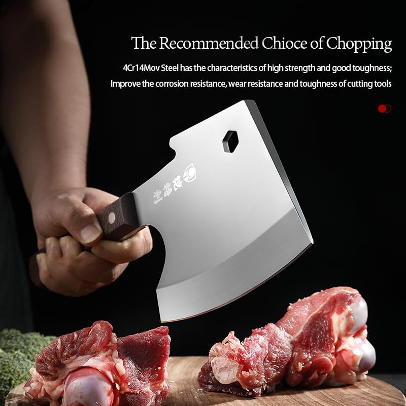 Kitory Meat Cleaver, Heavy Duty Bone Chopper Cleaver Knife, Full