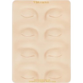 BRAWNA 3D Eyebrow PMU Practice Skin - Eyeliner Practice Skin - 4 Different Shapes - PMU Supplies