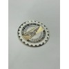 Zenith White on Gold Lowrider Wire Wheel Metal Chip Emblems