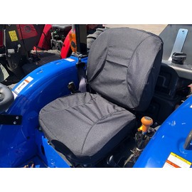 Durafit Seat Covers, Seat Covers for Tractor New Holland Workmaster 25,35 and 40 in Automotive Fabrics, Black Waterproof Endura