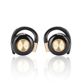 flexman BT V5.0 Earbuds, Binaural Call Large Speaker Rubber Ear Hanging Headphone, Flexible Adjustable Stereo Dual Channel Wireless Earphone