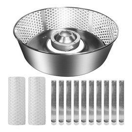 Zorqon 2 Sets Cotton Candy Machine Mesh and Clip Stabilizer Kit, Compatible with Candy Floss Maker, Cotton Candy Machine Supplies with 10 Metal Clips and 6 White Cable Ties