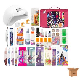 Mega Kit Profesional Uñas Blossom Acrílicas + Lampara 36 W Mc