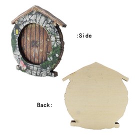 Molyorch Fairy Door Retro, Fairy Door Garden, Miniature Elf Door, Gnome Door Garden Decoration, Miniature Door, for Outdoor Tree Decoration, Garden Ornaments, Mini Home Accessories